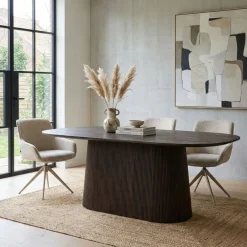 Eettafels< Eettafel Viktor Donkerbruin - 180x100 cm