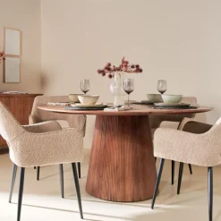 Eettafels< Eettafel Viktor Lichtbruin - Ø 150 cm