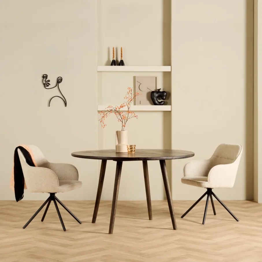 Eettafels< Eettafel Waterloo Bruin - Ø 130 cm