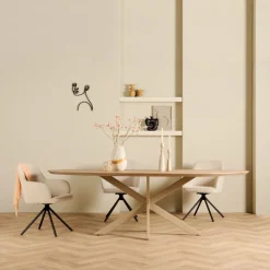 Eettafels< Eettafel Woodley Naturel - 250x115 cm