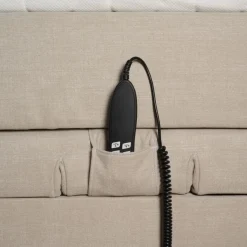 Boxsprings< Elektrische Boxspring Barcelona Naturel - 180x200 cm