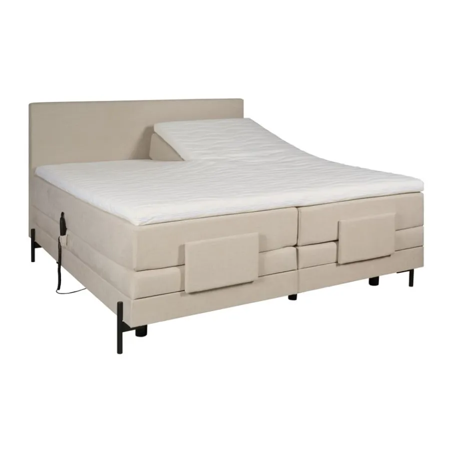 Boxsprings< Elektrische Boxspring Barcelona Naturel - 180x200 cm