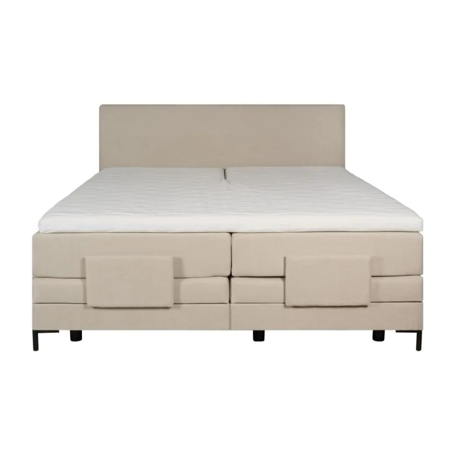 Boxsprings< Elektrische Boxspring Barcelona Naturel - 180x200 cm