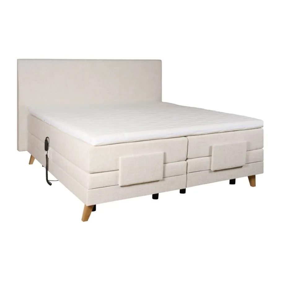 Boxsprings< Elektrische Boxspring Madrid Naturel - 180x200 cm