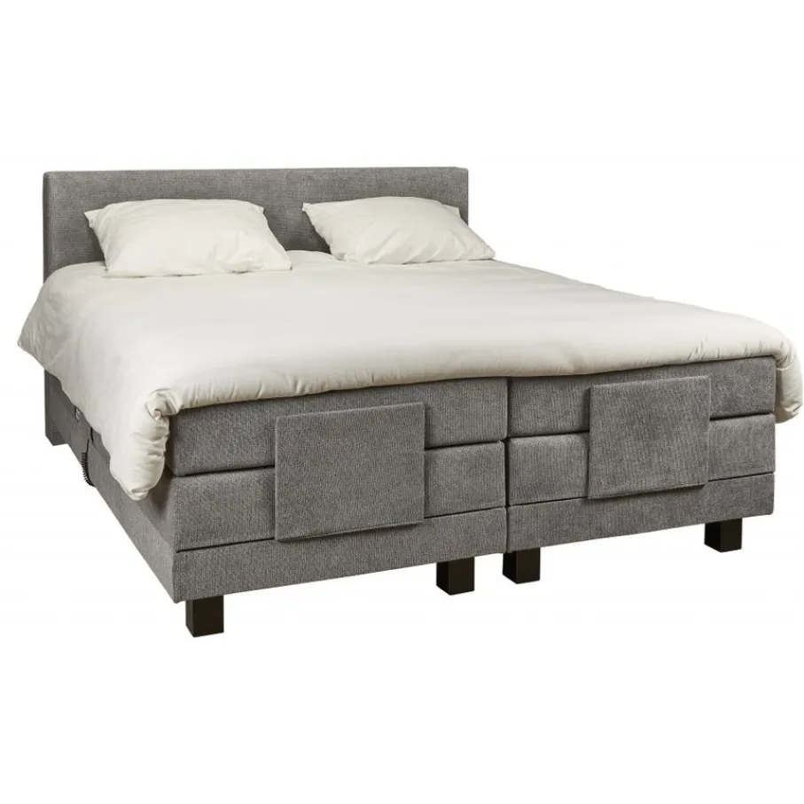 Boxsprings< Elektrische Boxspring Sevilla Grijs - 180x200 cm