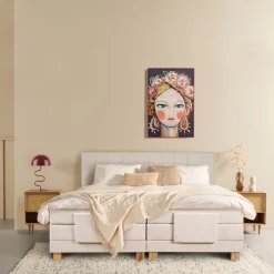 Boxsprings< Elektrische Boxspring Valencia Beige - 180x200 cm