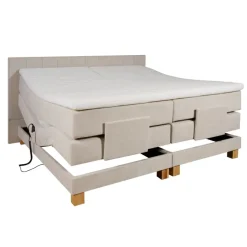 Boxsprings< Elektrische Boxspring Valencia Beige - 180x200 cm