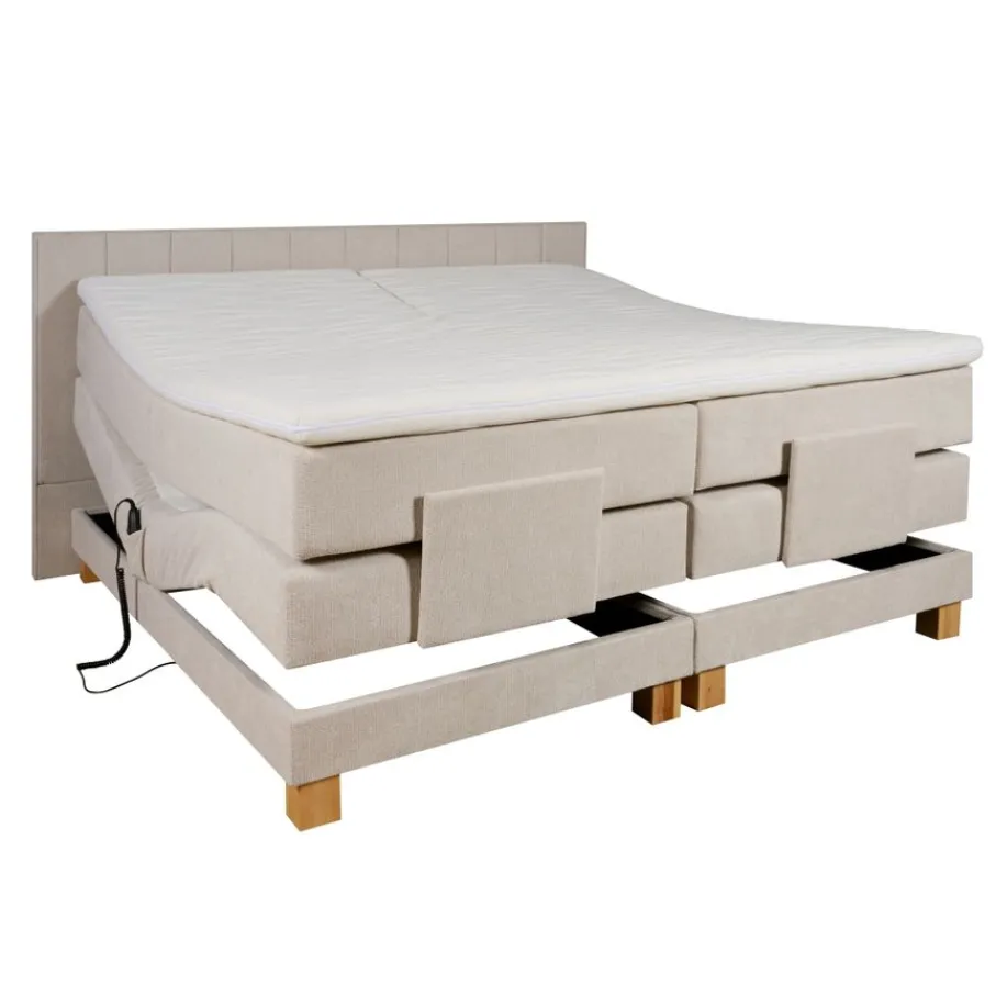 Boxsprings< Elektrische Boxspring Valencia Beige - 180x200 cm