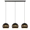 Hanglampen< Hanglamp Cabot Zwart - 3 x E27 -  140 cm breed