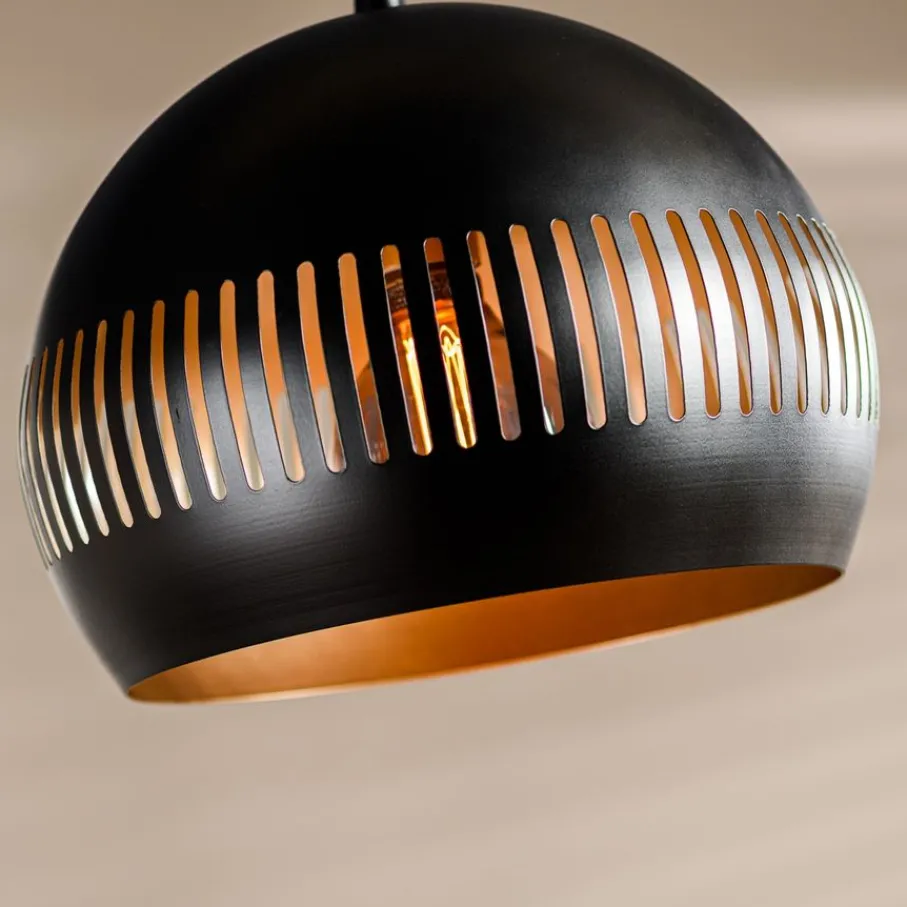 Hanglampen< Hanglamp Cabot Zwart - 3 x E27 - 140 cm breed