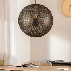 Hanglampen< Hanglamp Dori Zwart - E27 - Ø 50 cm