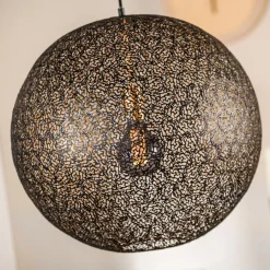 Hanglampen< Hanglamp Dori Zwart - E27 - Ø 50 cm