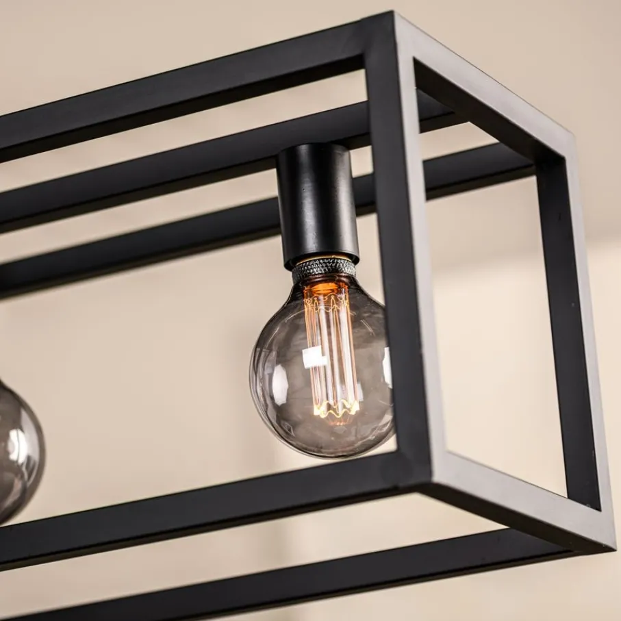 Hanglampen< Hanglamp Eric Zwart - 5 x E27 - 120 cm breed