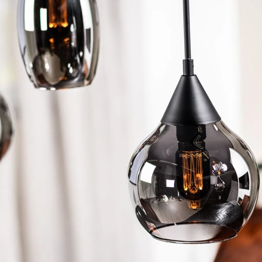 Hanglampen< Hanglamp Oriel Zwart - 5 x E27 - 120 cm breed