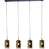 Hanglampen< Hanglamp Yvet Goud - 4 x E27 - 120 cm breed