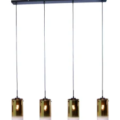 Hanglampen< Hanglamp Yvet Goud - 4 x E27 - 120 cm breed