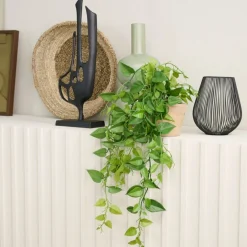 Kunstplanten & Bloemen< Hangplant Philodendron Groen - 90 cm hoog