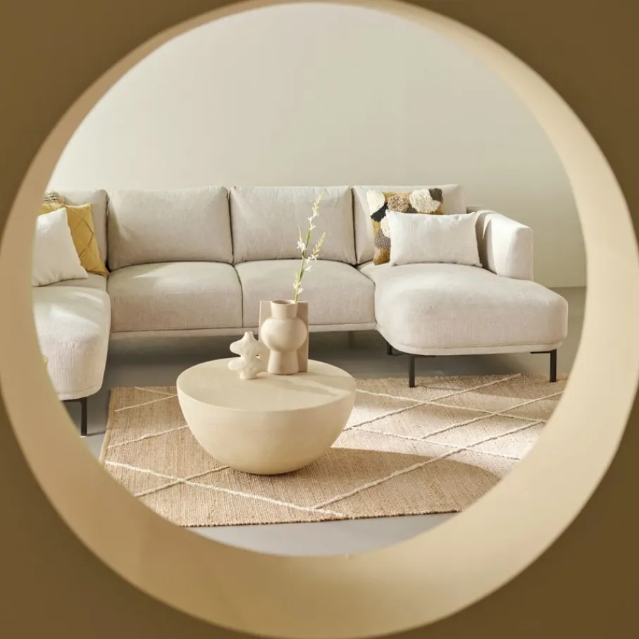 U-Banken< Hoekbank Andelst Divan Links Beige
