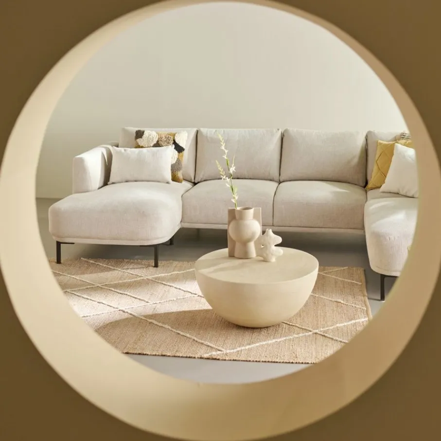 U-Banken< Hoekbank Andelst Divan Rechts Beige