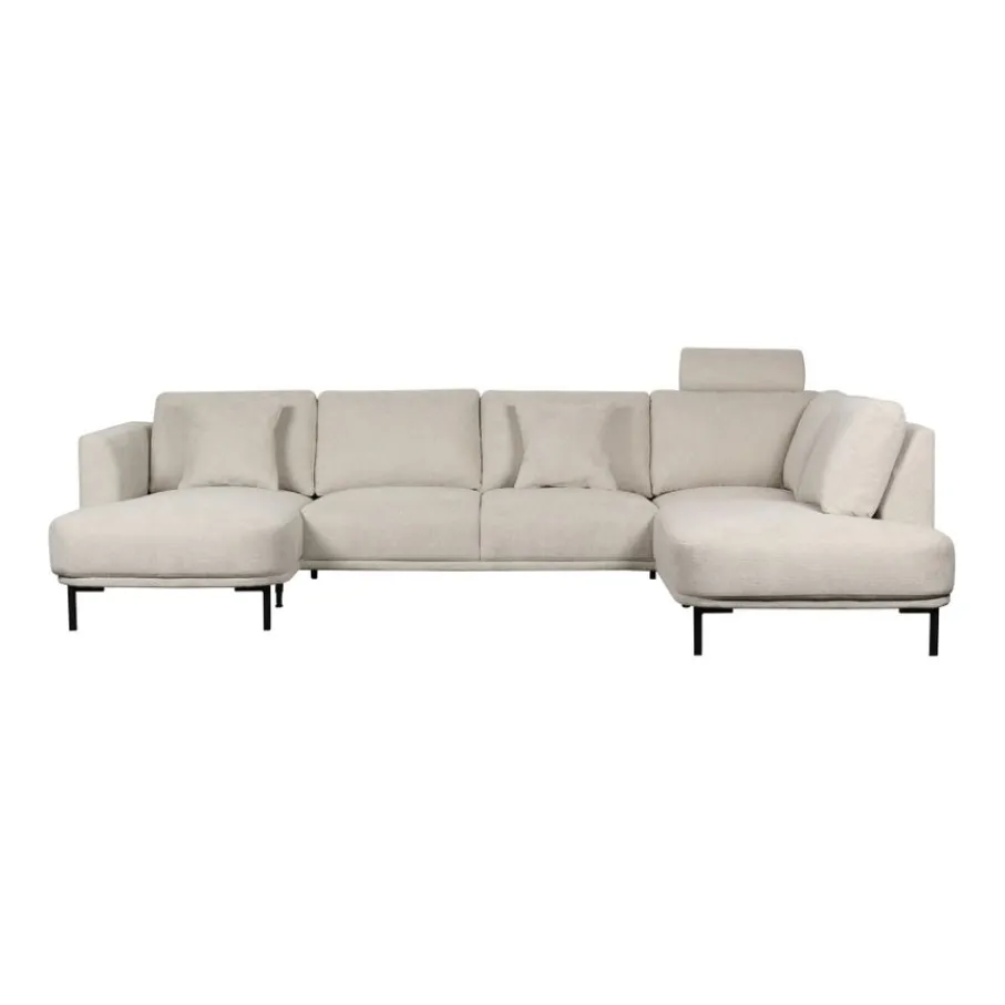 U-Banken< Hoekbank Andelst Divan Rechts Beige