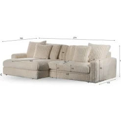 Hoekbanken< Hoekbank Brem Rechts Beige