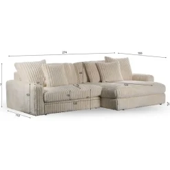 Hoekbanken< Hoekbank Brem Rechts Beige