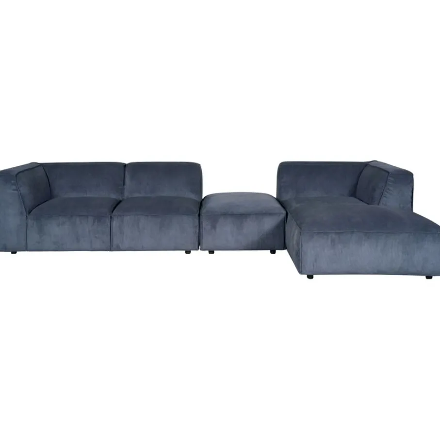 Modulaire Banken|Hoekbanken< Hoekbank Dundee Rechts Blauw