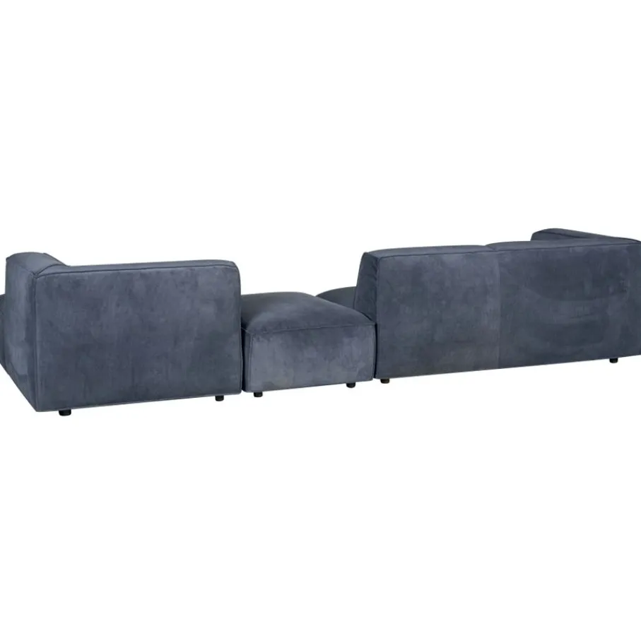 Modulaire Banken|Hoekbanken< Hoekbank Dundee Rechts Blauw