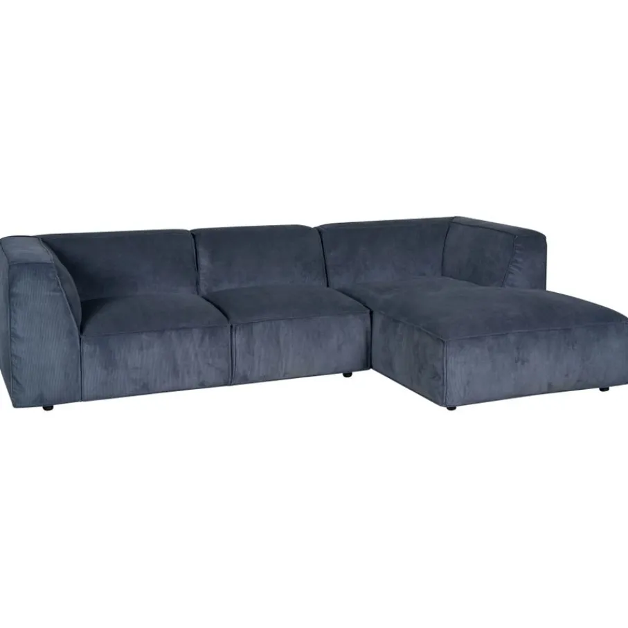 Modulaire Banken|Hoekbanken< Hoekbank Dundee Rechts Blauw