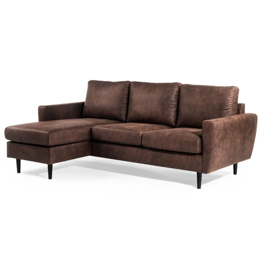 Hoekbanken< Hoekbank Kinslee Links & Rechts Bruin