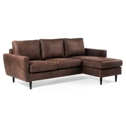 Hoekbanken< Hoekbank Kinslee Links & Rechts Bruin