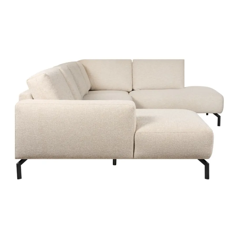 U-Banken< Hoekbank Vibe Divan Rechts Beige