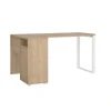 Bureaus< Hoekbureau Bram Eiken / Wit - 150x76x100 cm
