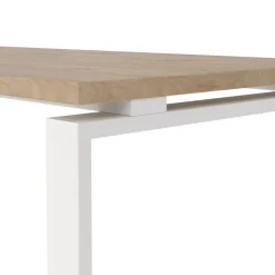Bureaus< Hoekbureau Bram Eiken / Wit - 150x76x100 cm