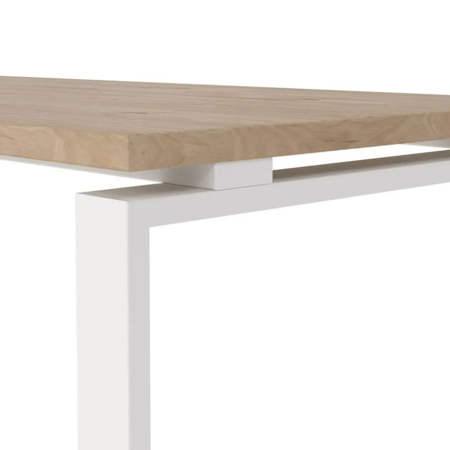 Bureaus< Hoekbureau Bram Eiken / Wit - 150x76x100 cm