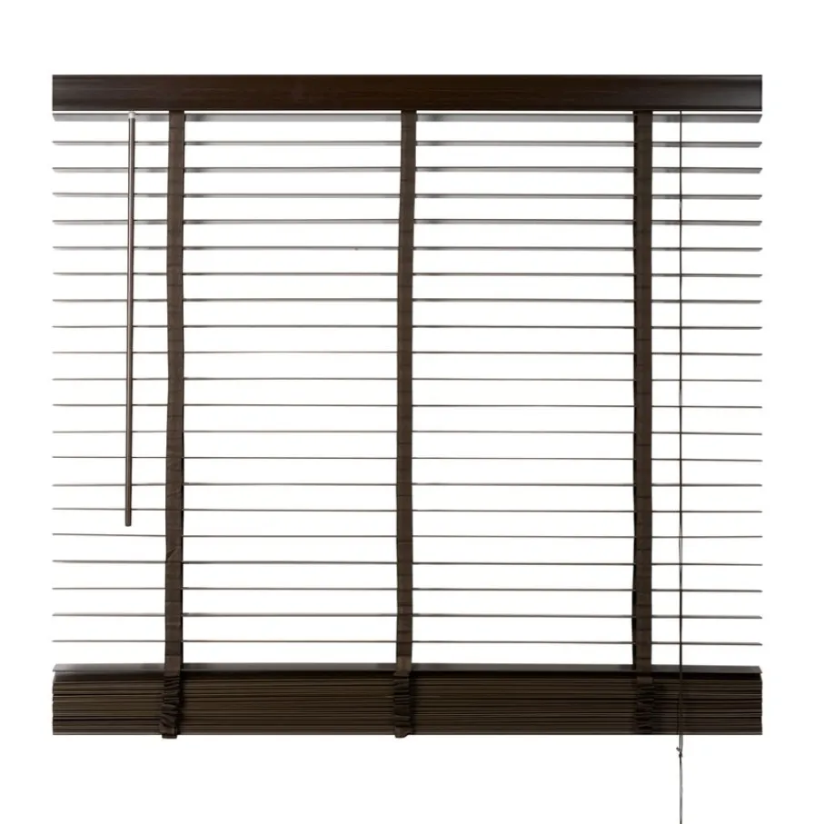 Bruine Jaloezieën< Houten Jaloezie Bruin - 140x210 cm