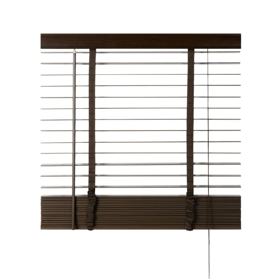 Bruine Jaloezieën< Houten Jaloezie Bruin - 80x210 cm