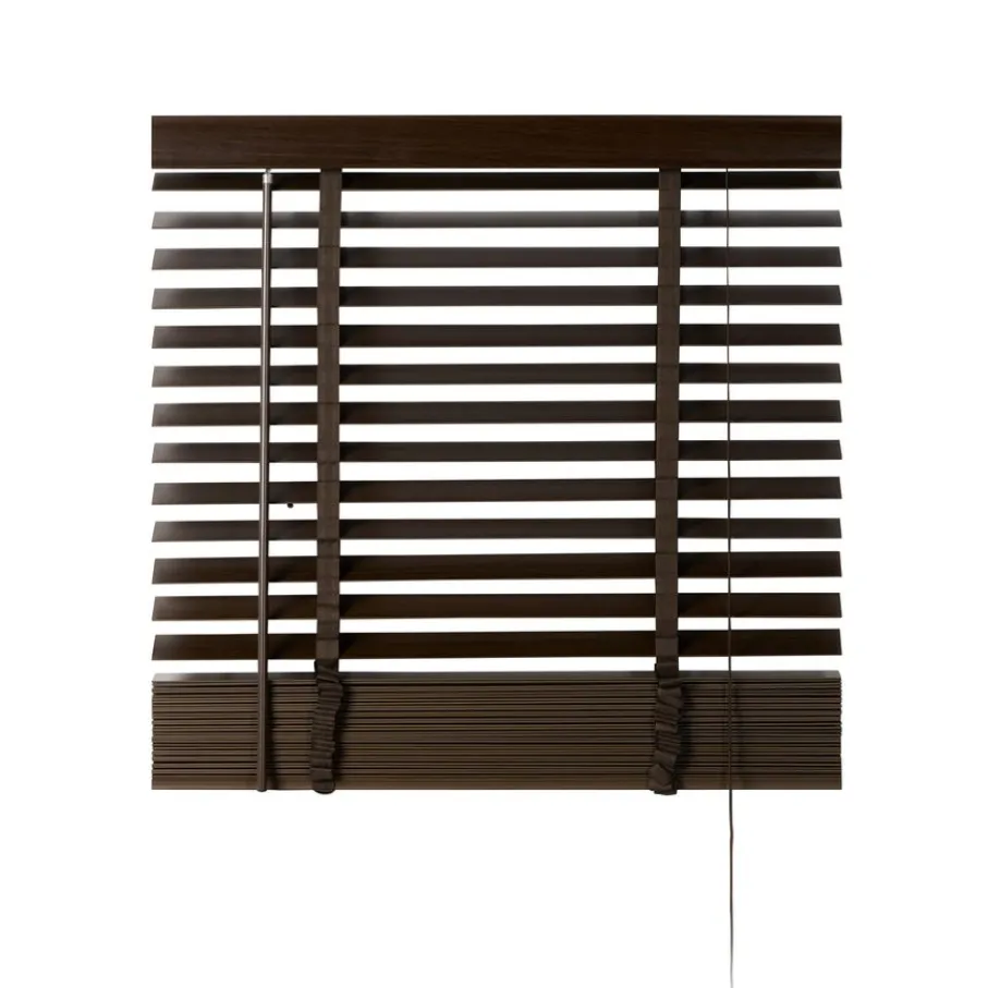 Bruine Jaloezieën< Houten Jaloezie Bruin - 60x210 cm