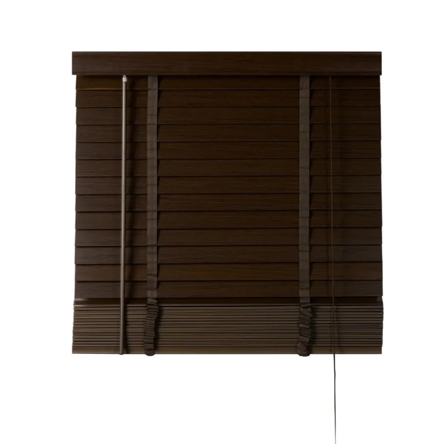 Bruine Jaloezieën< Houten Jaloezie Bruin - 60x210 cm
