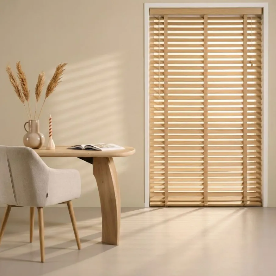 Naturel Jaloezieën< Houten Jaloezie Naturel - 100x210 cm