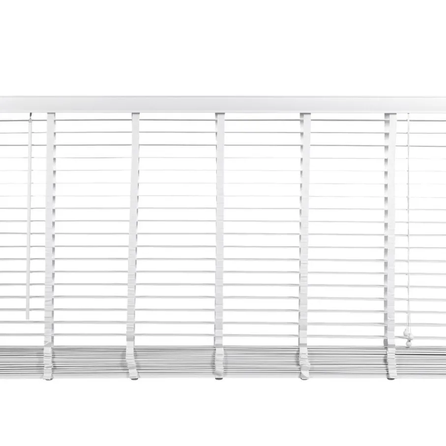 Witte Jaloezieën< Houten Jaloezie Wit - 220x210 cm