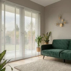 Witte Jaloezieën< Houten Jaloezie Wit - 180x210 cm