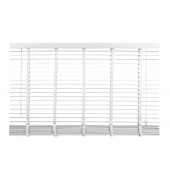 Witte Jaloezieën< Houten Jaloezie Wit - 180x210 cm