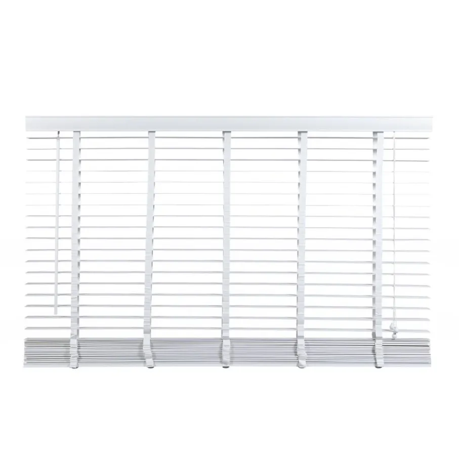 Witte Jaloezieën< Houten Jaloezie Wit - 220x180 cm