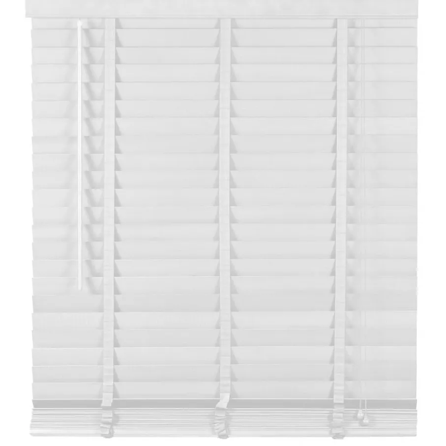 Witte Jaloezieën< Houten Jaloezie Wit - 120x210 cm