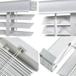 Witte Jaloezieën< Houten Jaloezie Wit - 200x180 cm