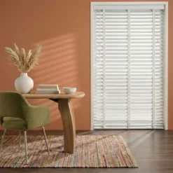 Witte Jaloezieën< Houten Jaloezie Wit - 100x210 cm