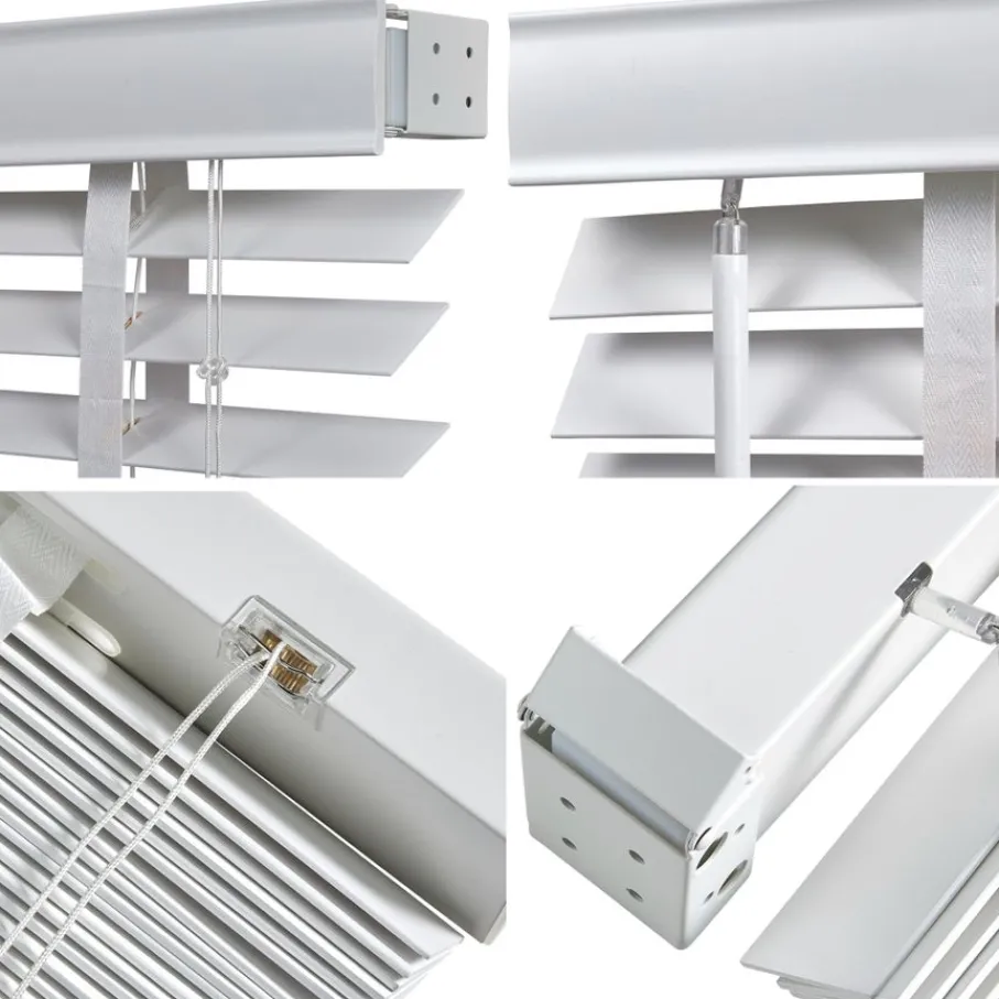 Witte Jaloezieën< Houten Jaloezie Wit - 140x210 cm