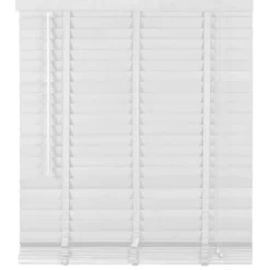Witte Jaloezieën< Houten Jaloezie Wit - 100x180 cm
