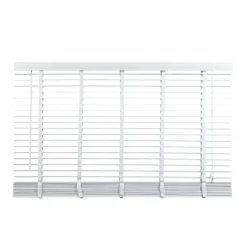 Witte Jaloezieën< Houten Jaloezie Wit - 160x210 cm